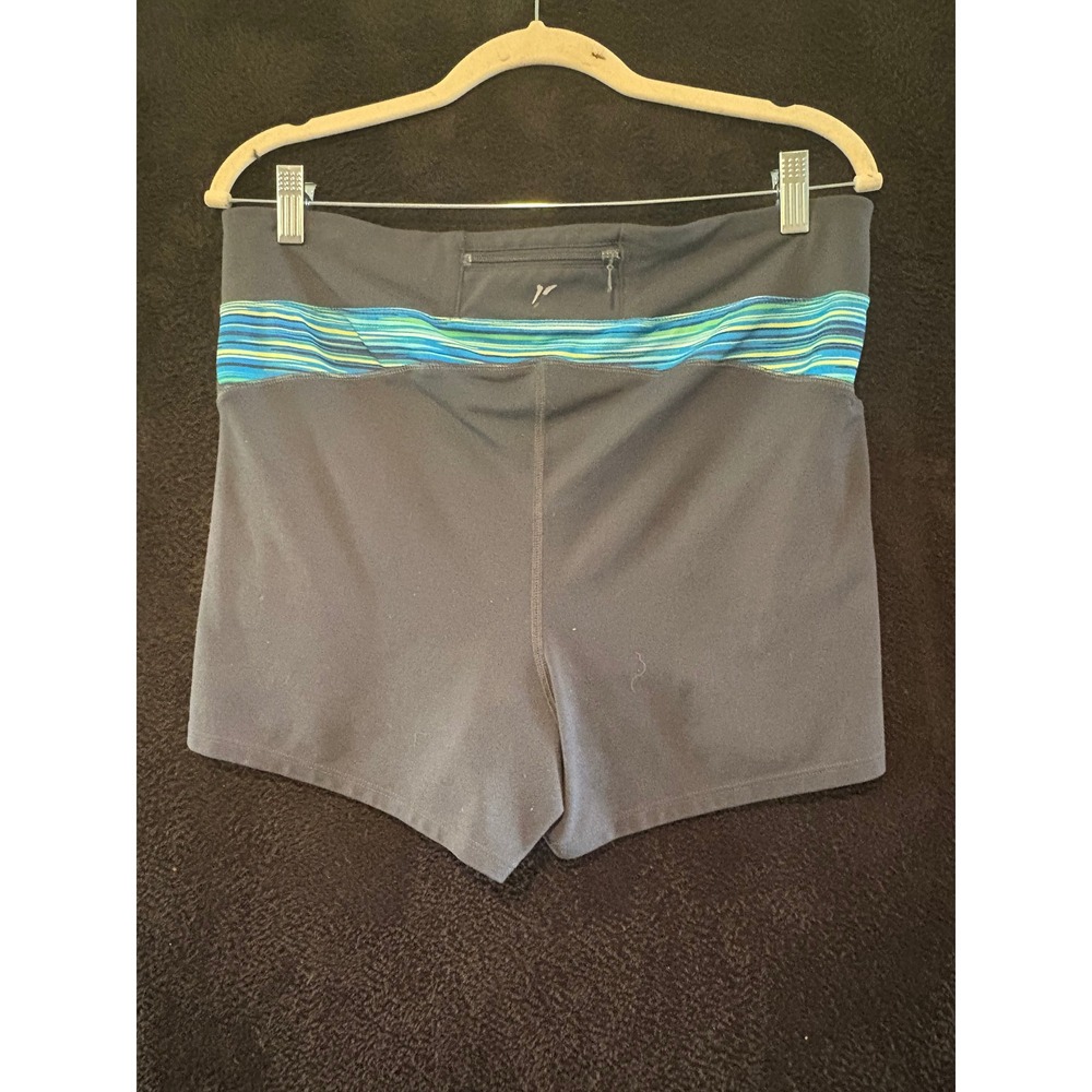 Old Navy Active Gray Athletic‎ Shorts XL Women's Running Striped Pockets - Picture 6 of 7